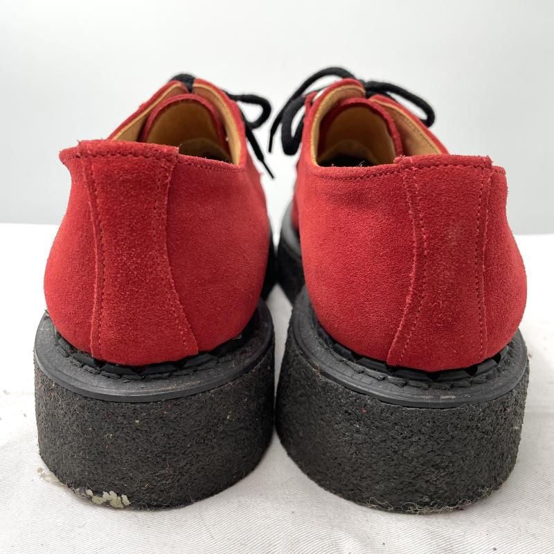 中古】george cox ギブソン スエードシューズ ラバーソール UK8 レッド