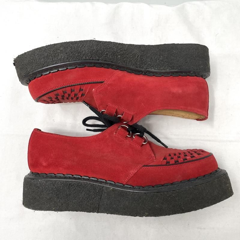 中古】george cox ギブソン スエードシューズ ラバーソール UK8 レッド