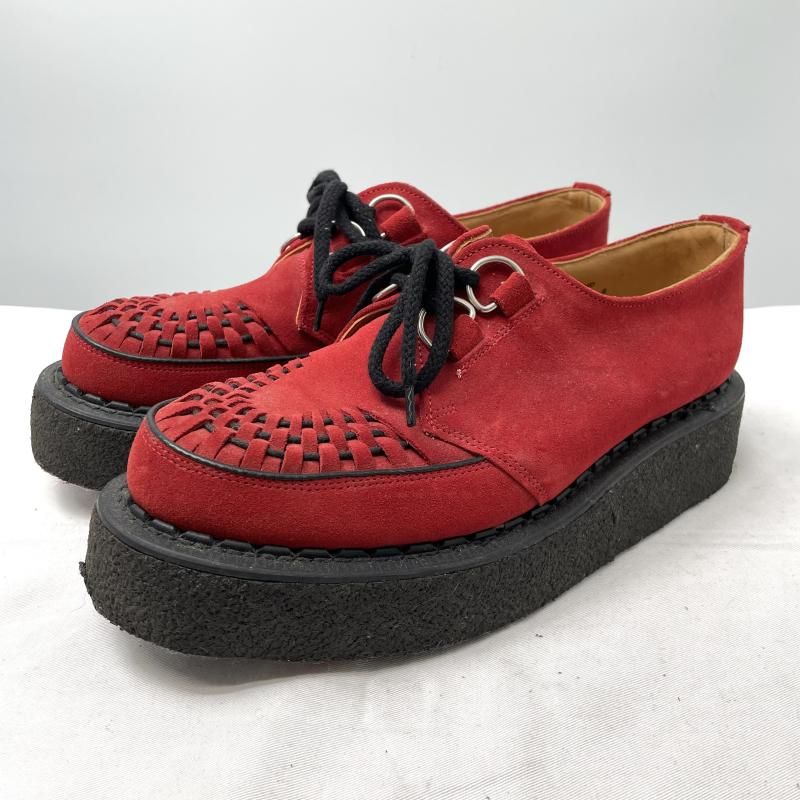 中古】george cox ギブソン スエードシューズ ラバーソール UK8 レッド