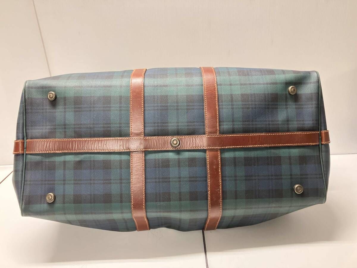 RALPH LAUREN ラルフローレン ボストンバック グリーン チェック柄