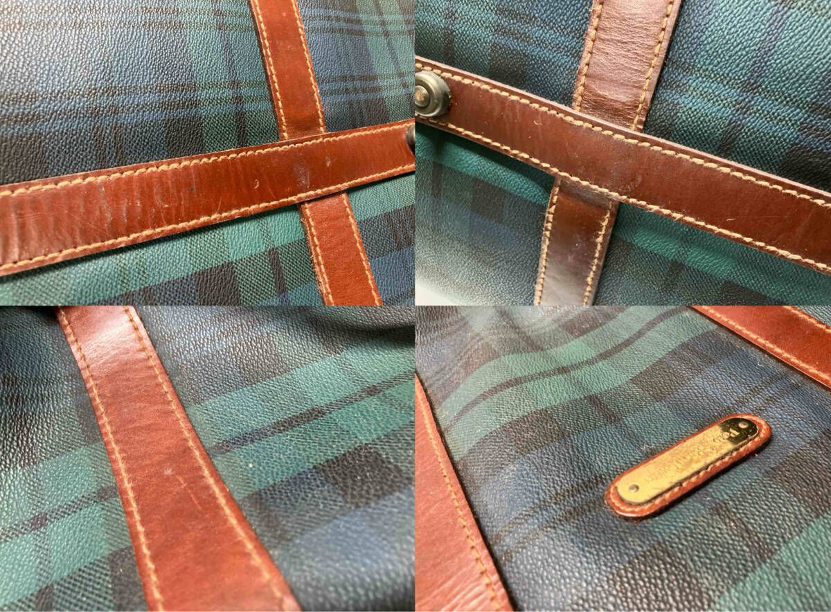 RALPH LAUREN ラルフローレン ボストンバック グリーン チェック柄