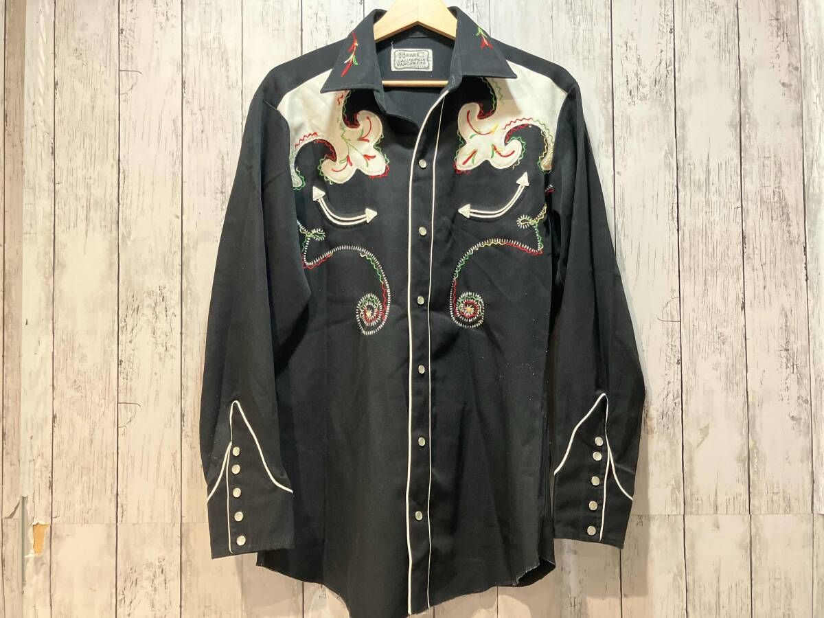 H BAR C エイチバーシー ヴィンテージウエスタンシャツ ブラック系