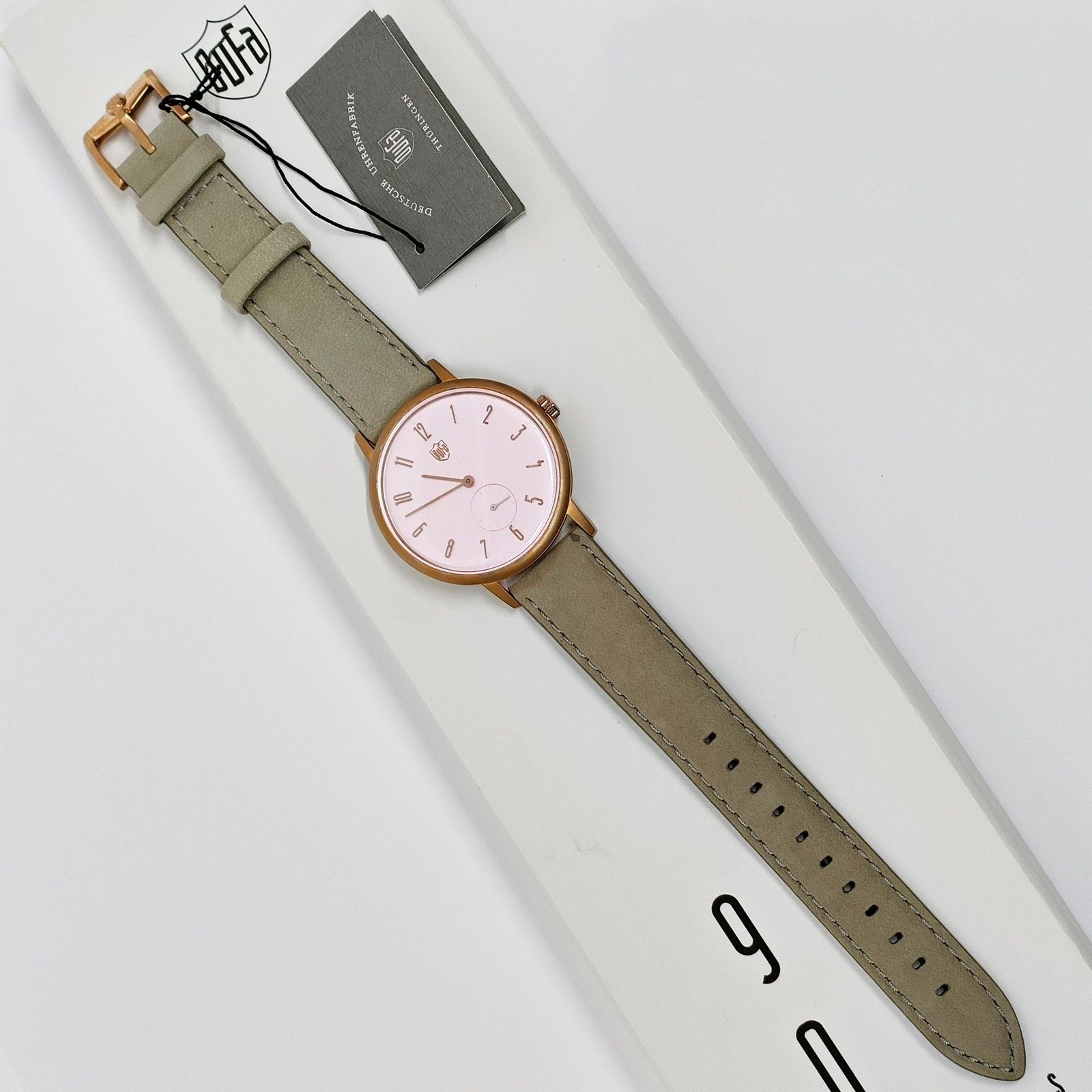 稼働品 DUFA Gropius DF-9001-0W 腕時計 ライトピンク ドイツ製 メンズ 