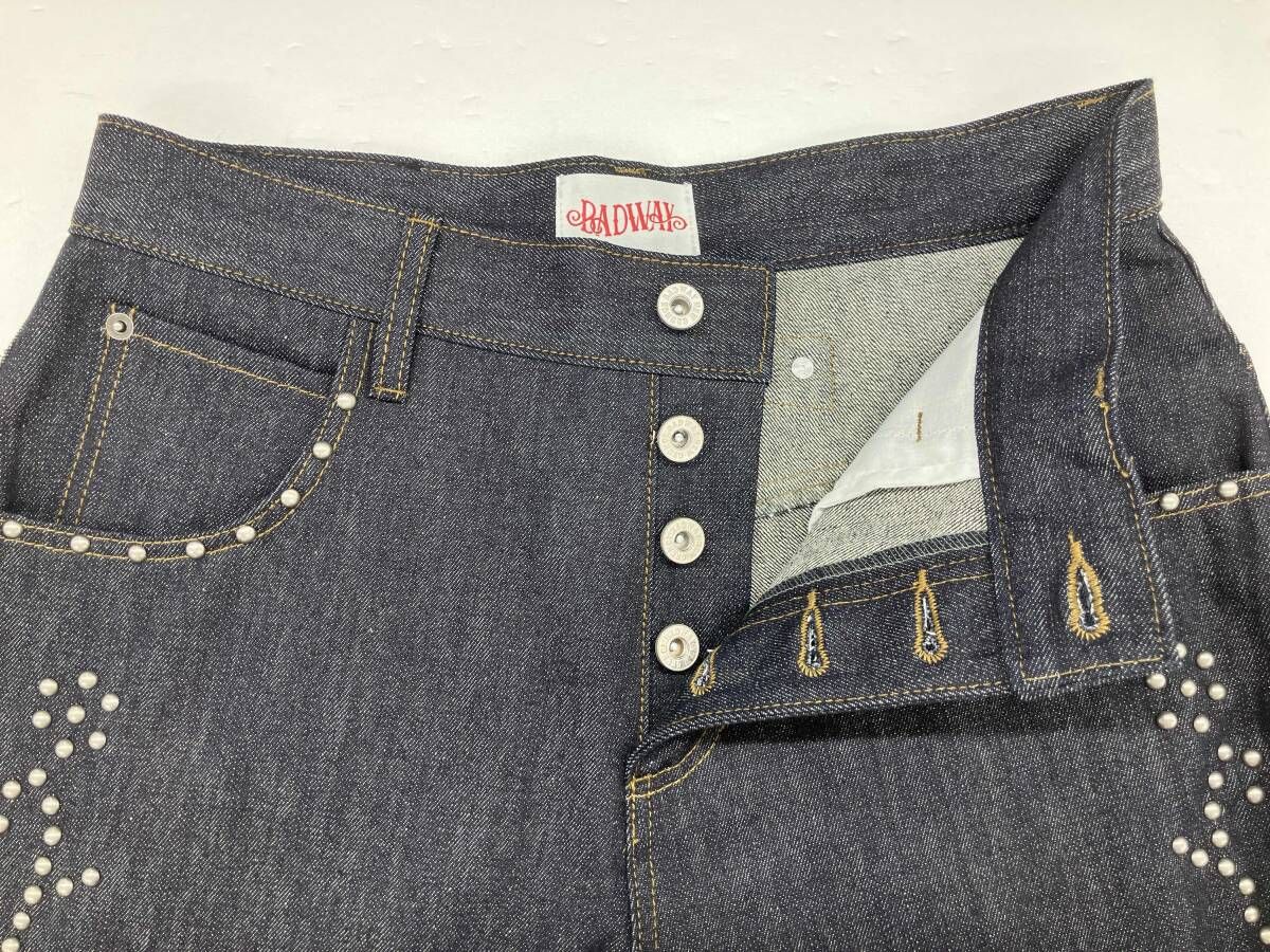 BADWAY バッドウェイ Classic Studs Denim Pants スタッズデニム 4