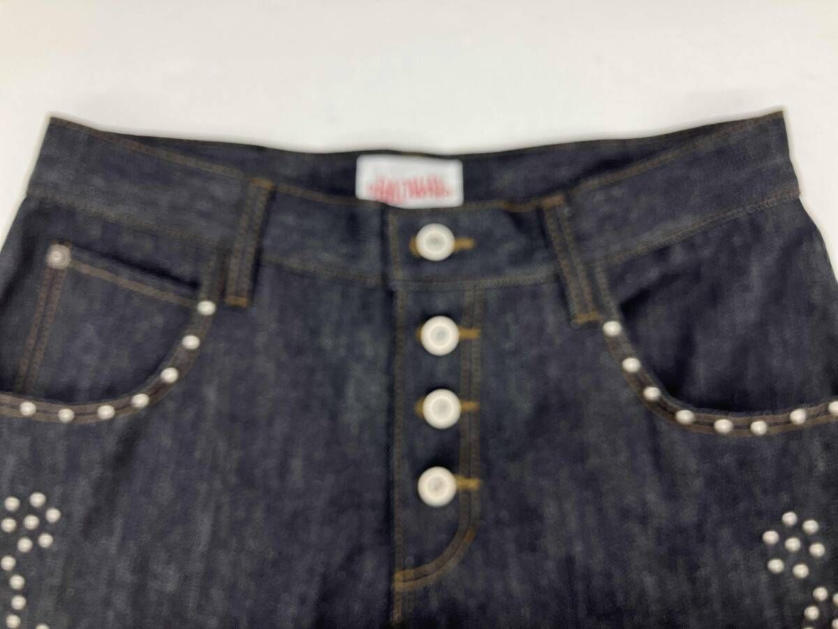 BADWAY バッドウェイ Classic Studs Denim Pants スタッズデニム 4