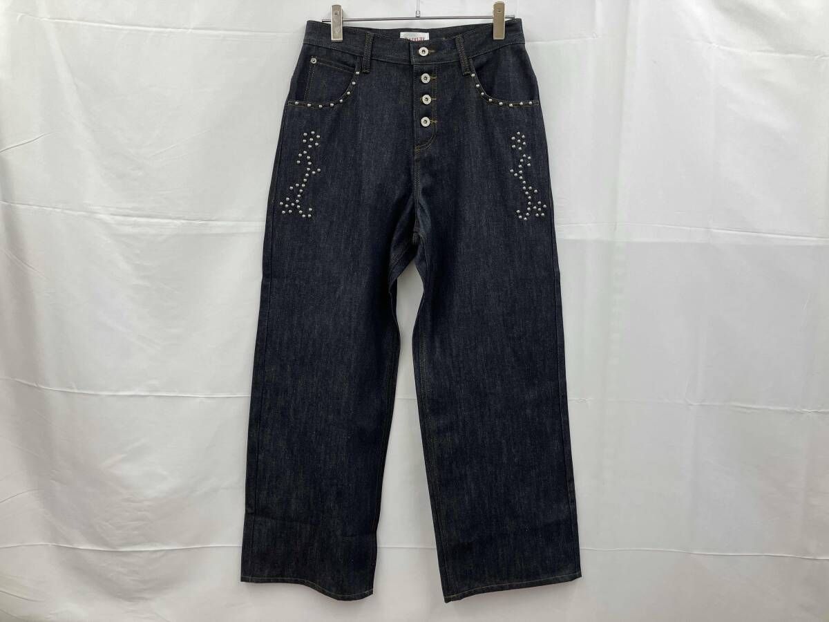 BADWAY バッドウェイ Classic Studs Denim Pants スタッズデニム 4