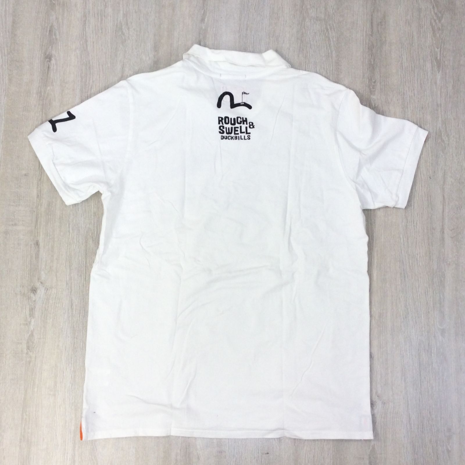 ROUGH&SWELL ラフアンドスウェル ポロシャツ XL 白 LAUGH AND SWELL