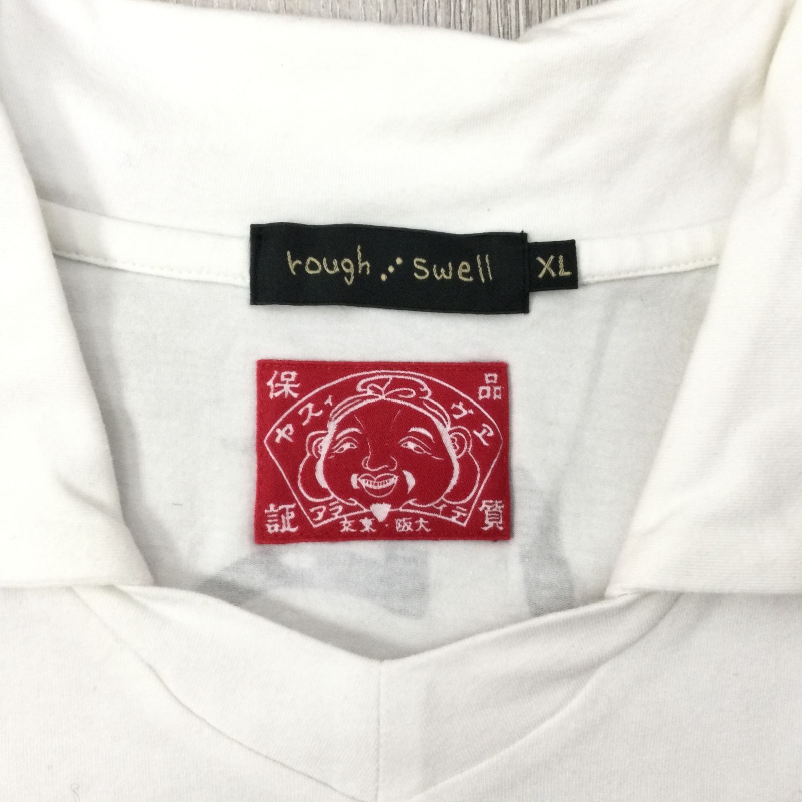 ROUGH&SWELL ラフアンドスウェル ポロシャツ XL 白 LAUGH AND SWELL