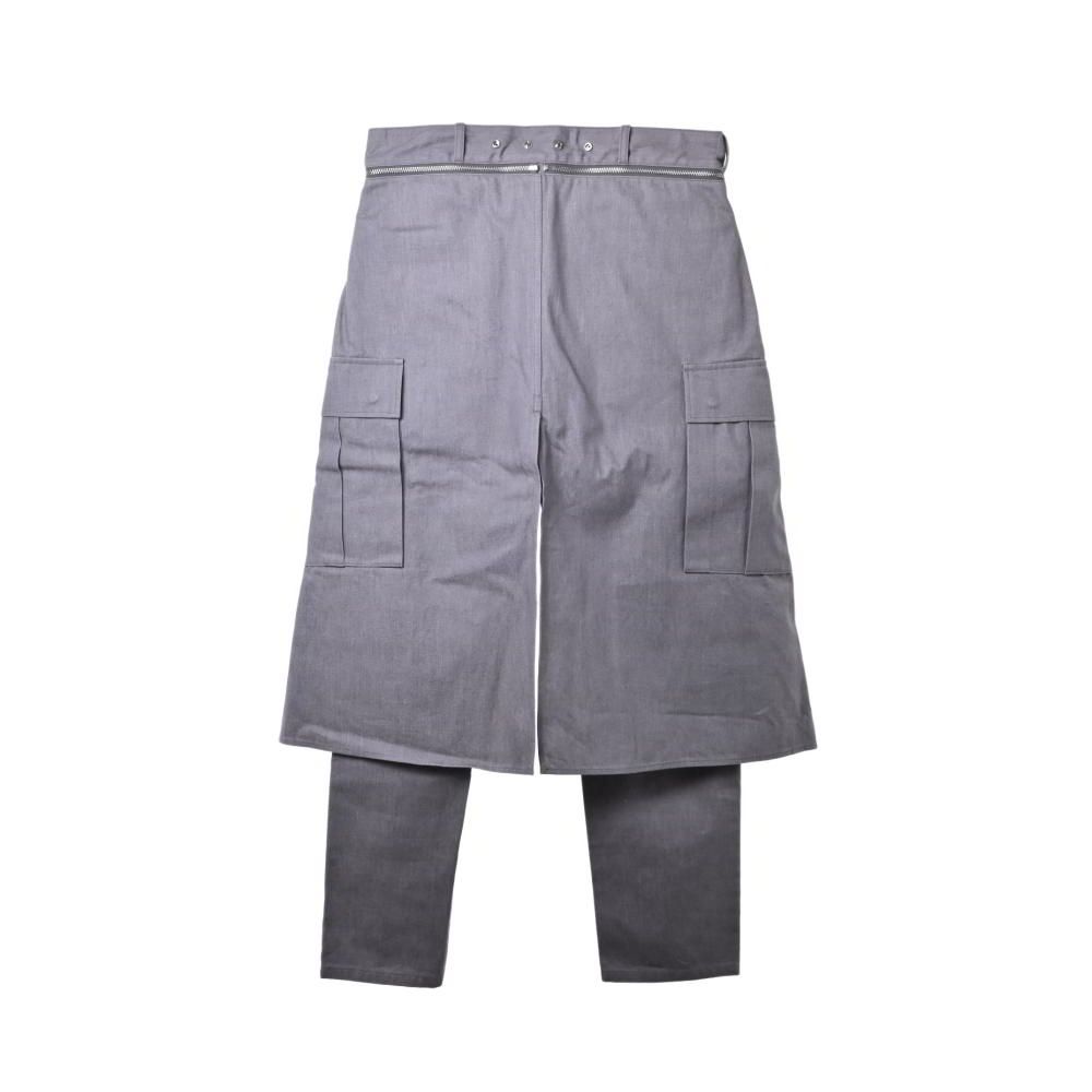 ALMOSTBLACK 2way レイヤード デニムパンツ ALMOSTBLACK 2way レイヤード デニムパンツ - グレー オールモスト