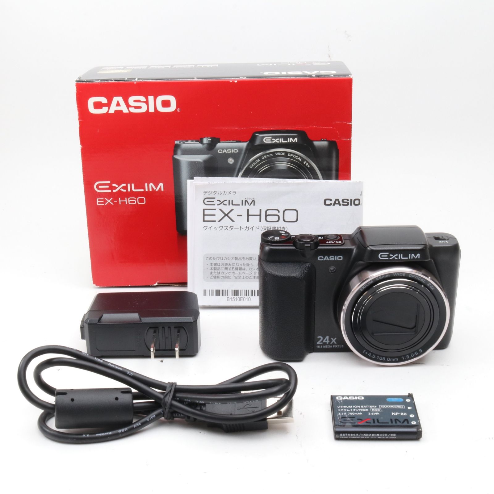 動作品 カシオ EX-H60 EXILIM デジタルカメラ CASIO EXILIM EX-H60 ブラック デジカメ カシオ デジタルカメラ - メルカリ