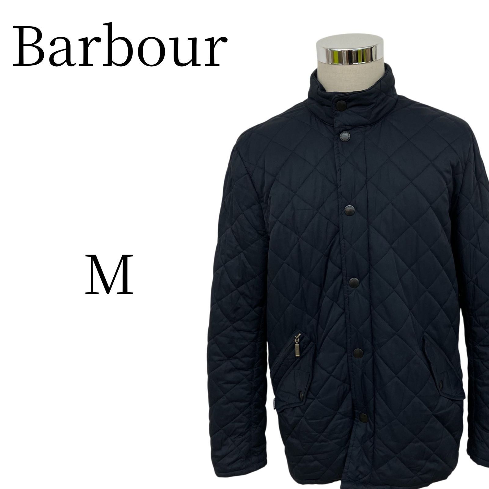 最安値，100%新品 Barbour バブアー 紺 キルティングジャケット M PSP25-23