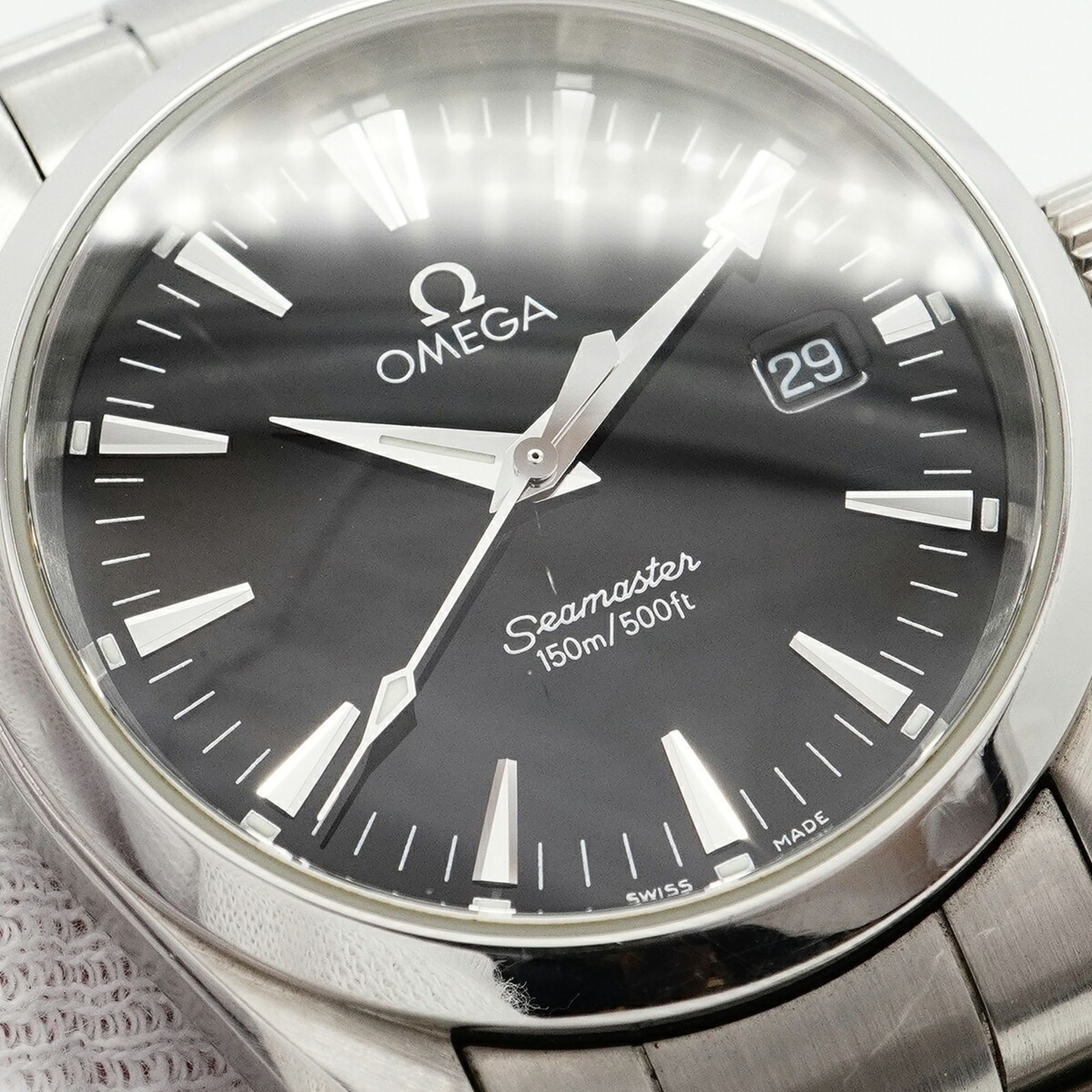 オメガ シーマスター 2518.50 黒文字盤腕時計 ボーイズ - メルカリ
