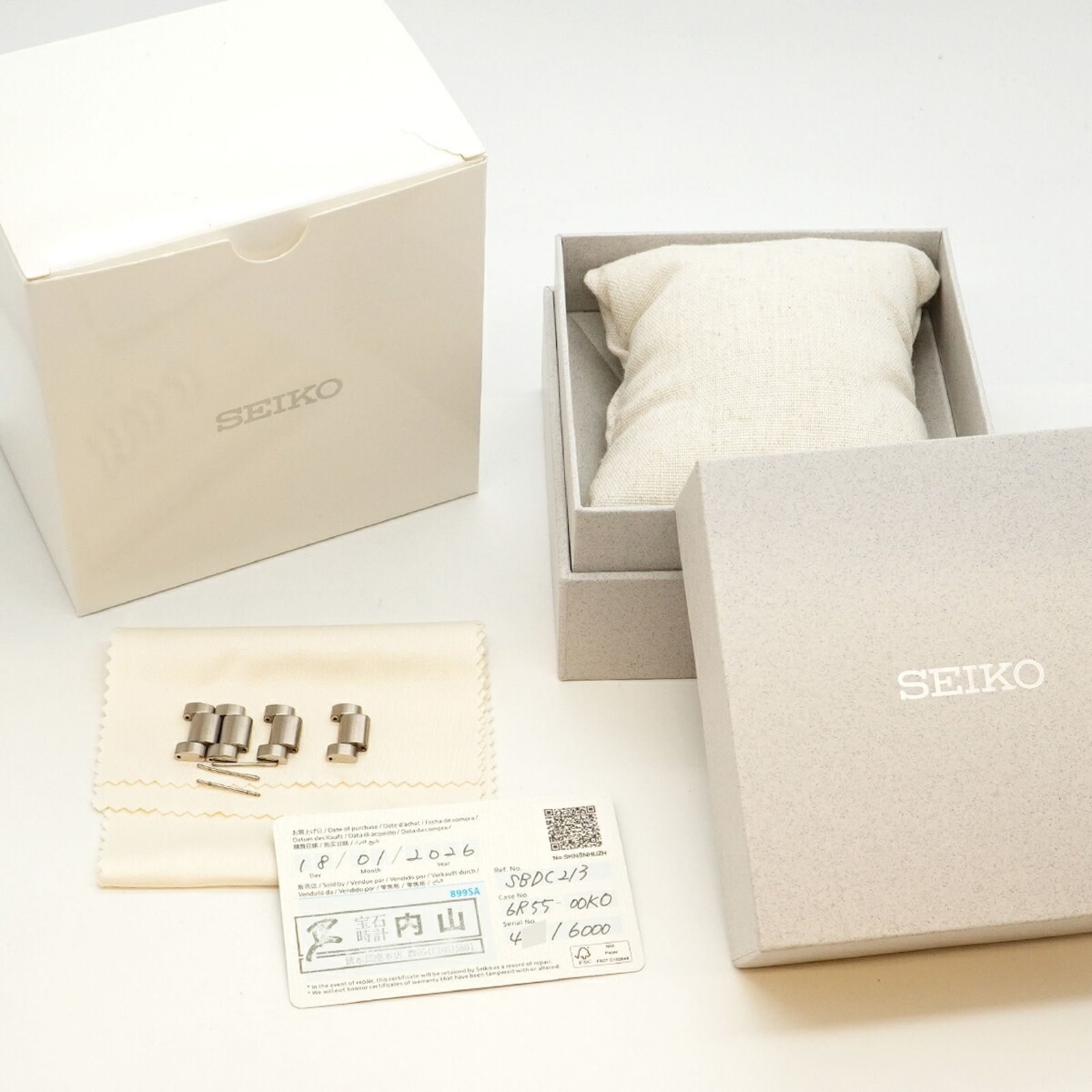  セイコー プロスペックス SBDC213 6R55-0AK0 シルバー文字盤腕時計 メンズ ストライプ 自動巻き時計 腕時計(アナログ)