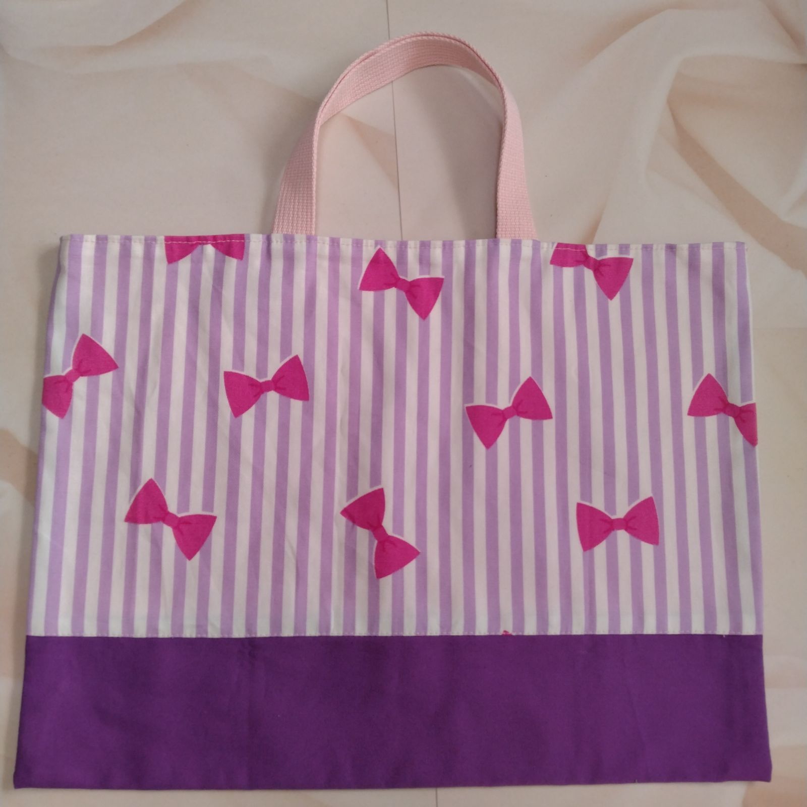 ハンドメイド レッスンバッグ 絵本バッグ 女の子 入園 入学 - メルカリ