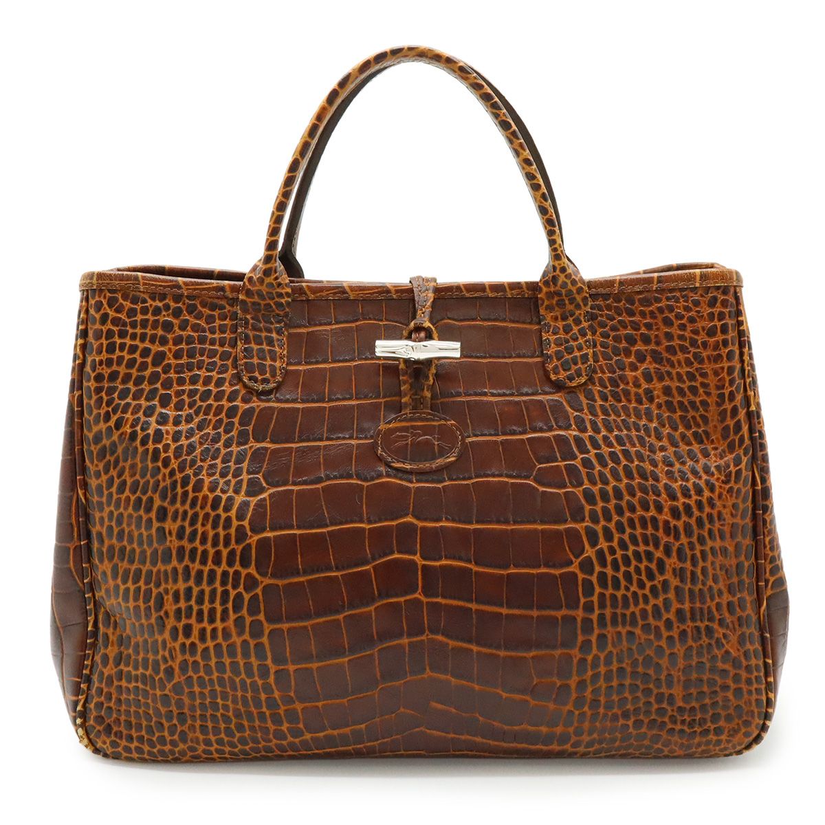 LONGCHAMP ロンシャン ロゾ トートバッグ ハンドバッグ クロコ調