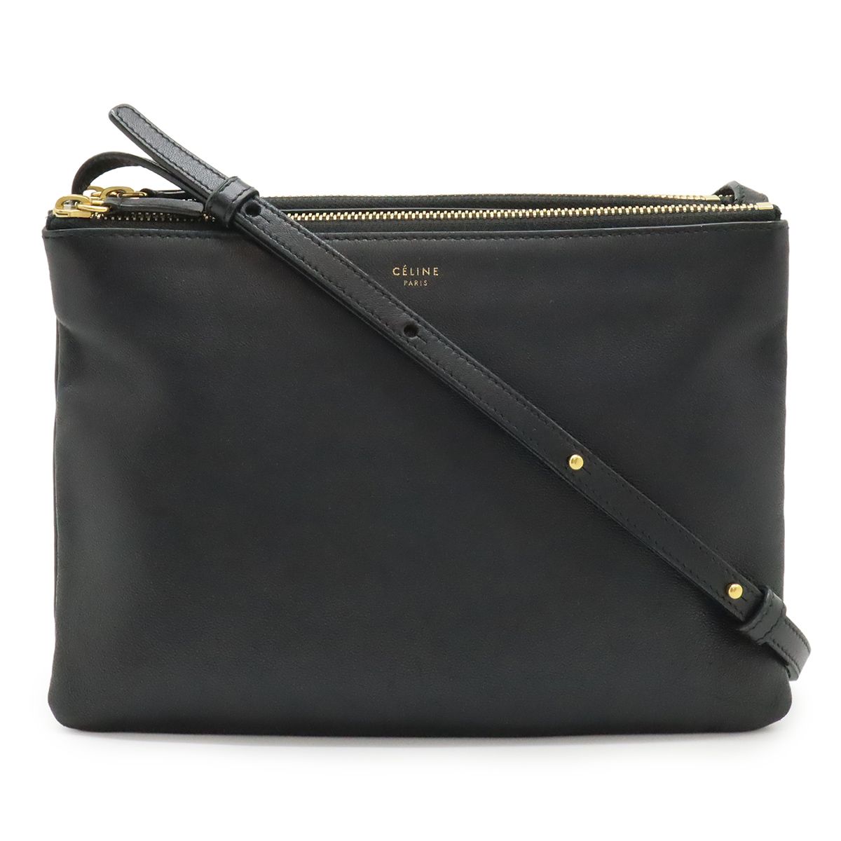 CELINE セリーヌ トリオ ラージ ショルダーバッグ ポシェット 斜め掛け 