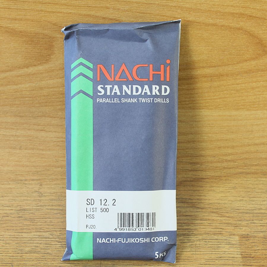 5本☆ナチ/NACHI φ12.2mm ツイストドリル HSS ストレートシャンクドリル