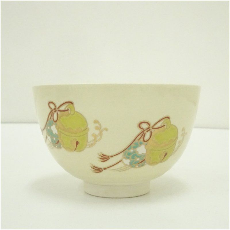 京焼 加藤藤山造 色絵土鈴茶碗（紙箱） 茶道 抹茶 おしゃれ 抹茶茶碗
