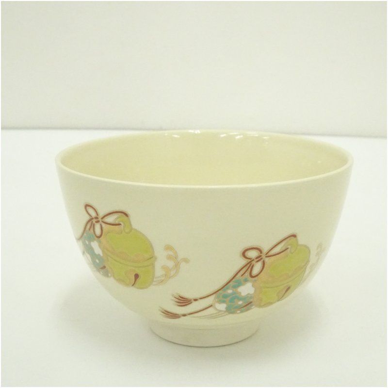 京焼 加藤藤山造 色絵土鈴茶碗（紙箱） 茶道 抹茶 おしゃれ 抹茶茶碗