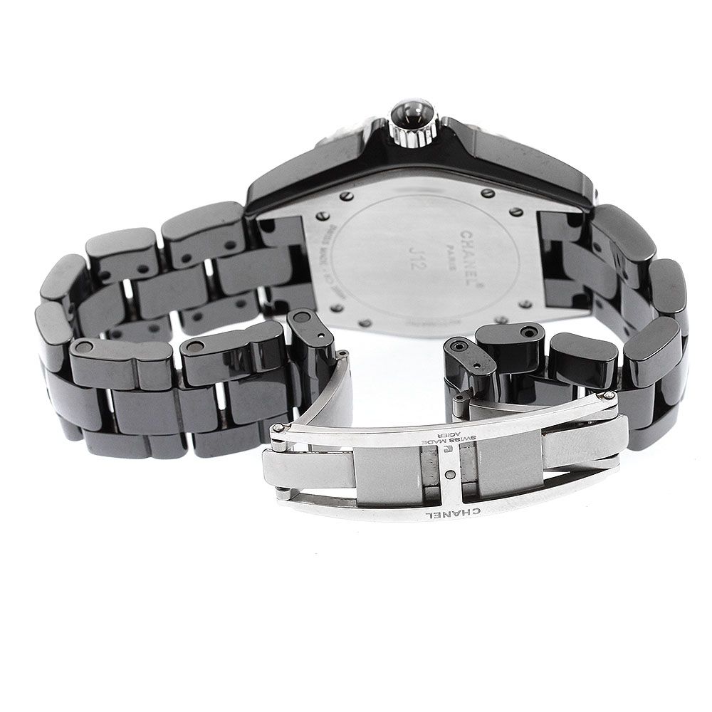 シャネル CHANEL H1757 J12 黒セラミック アフターダイヤベゼル 自動