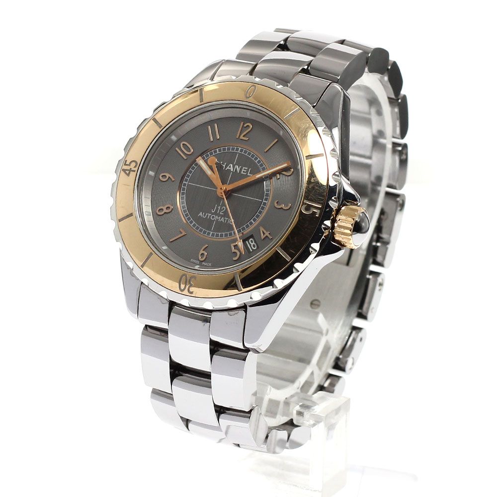  シャネル CHANEL H4185 J12 クロマティック ベージュゴールド デイト 自動巻き メンズ _919624 洗濯機対応 自動巻き時計 腕時計(アナログ)