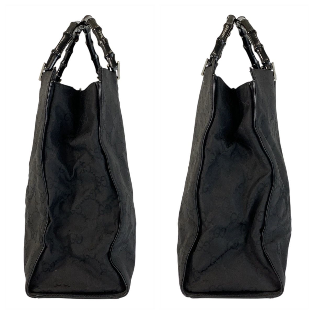 GUCCI グッチ バンブー ブラック 黒 ナイロン 002 1015 ハンドバッグ