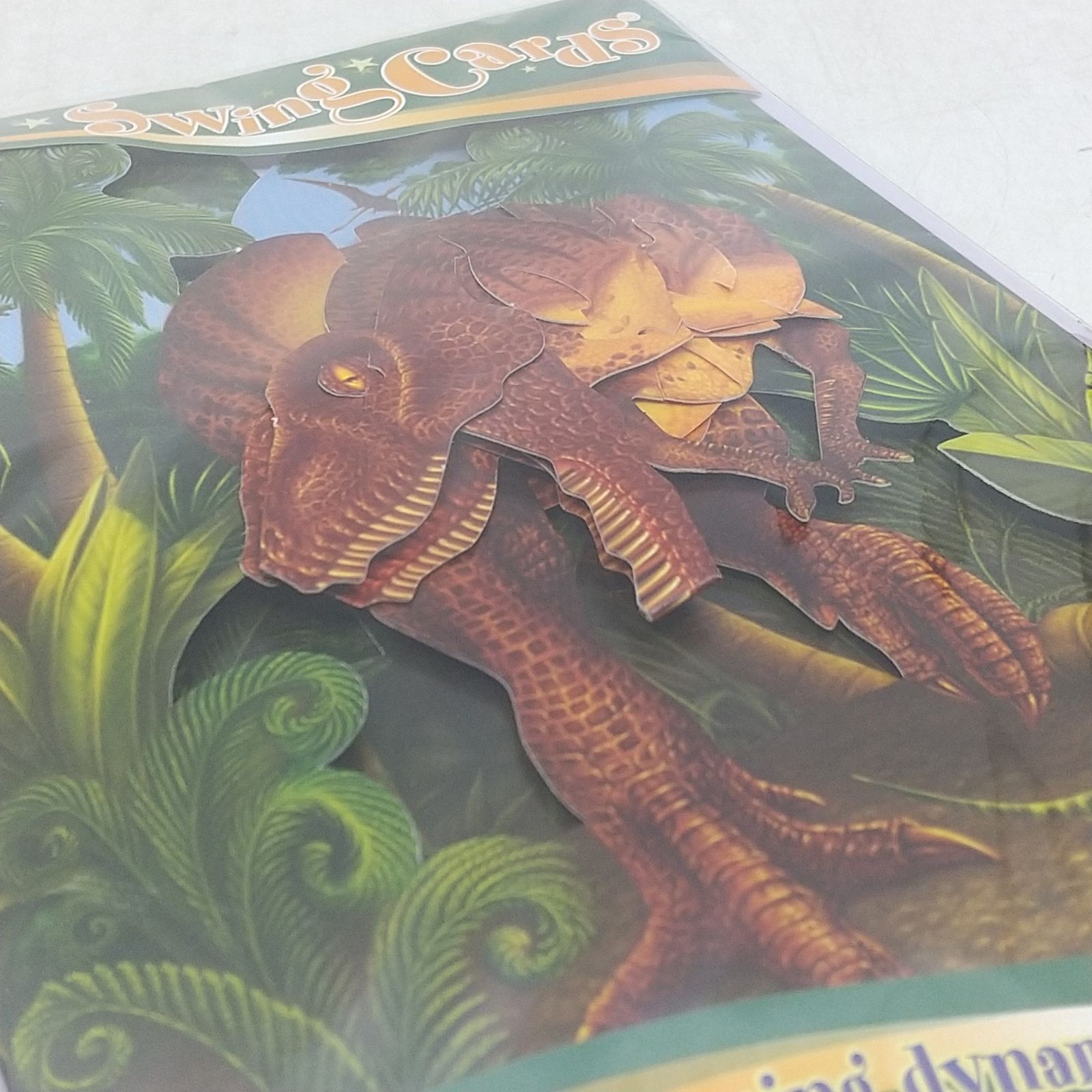 未開封】スウィング・メッセージカード 恐竜 3D ダイナミック サン