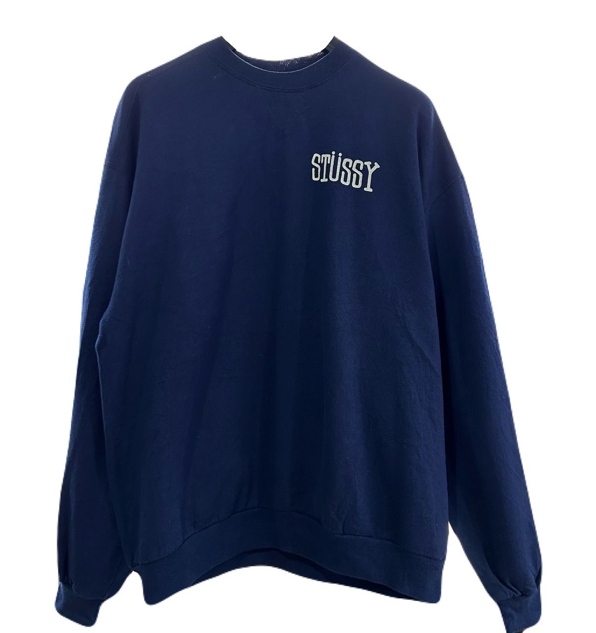 OLD STUSSY 00s 黒タグ メキシコ製 XL ネイビー オールドロゴ