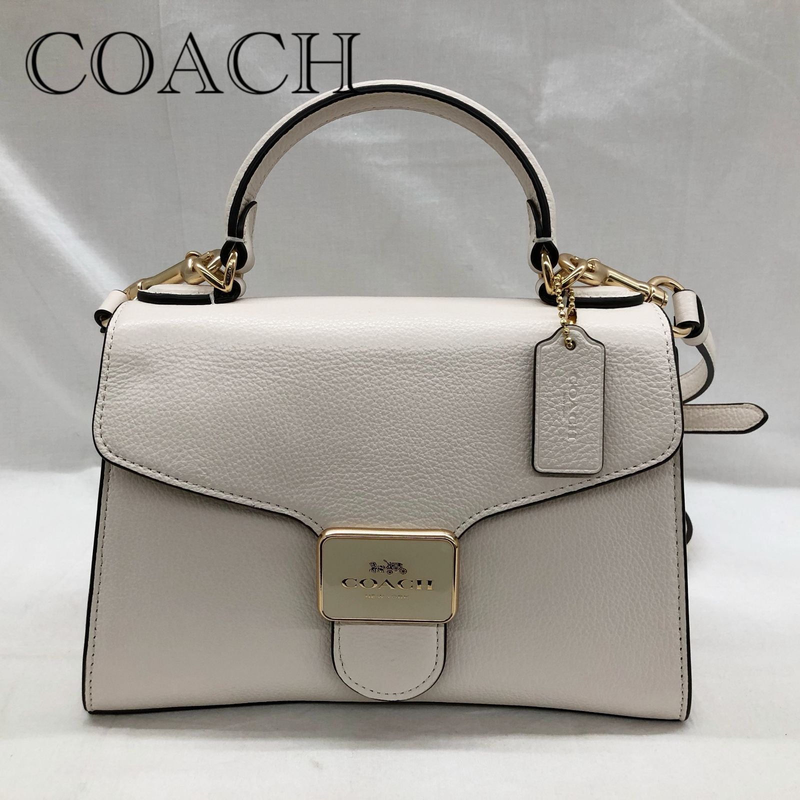 COACH コーチ C1323 レザーペッパーサッチェル ハンドバッグ