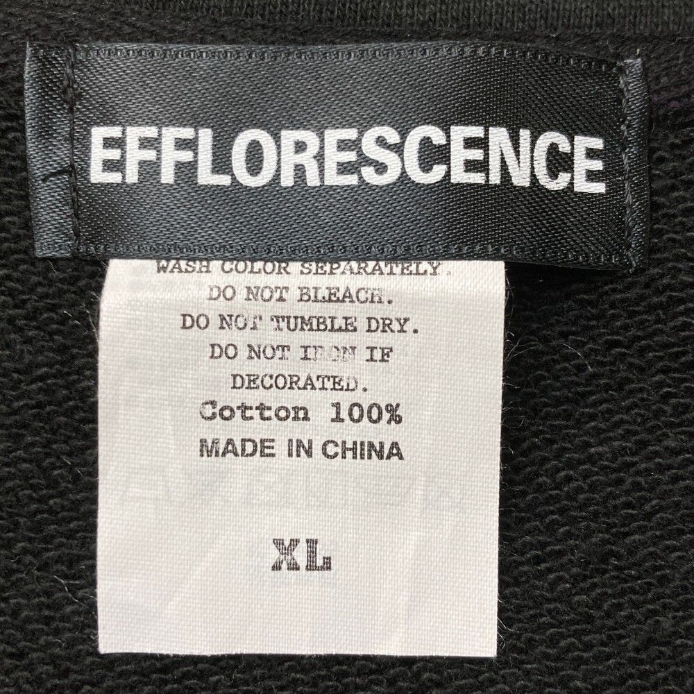 EFFLORESCENCE ハーフジップウェア サイズ：XL EFFLORESCENCE エフロレッセンス ハーフジップスウェット