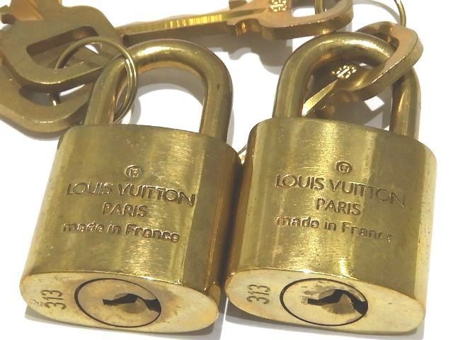 送料無料 美品 ヴィトン パドロック No.313 2個セット ◇ ゴールド