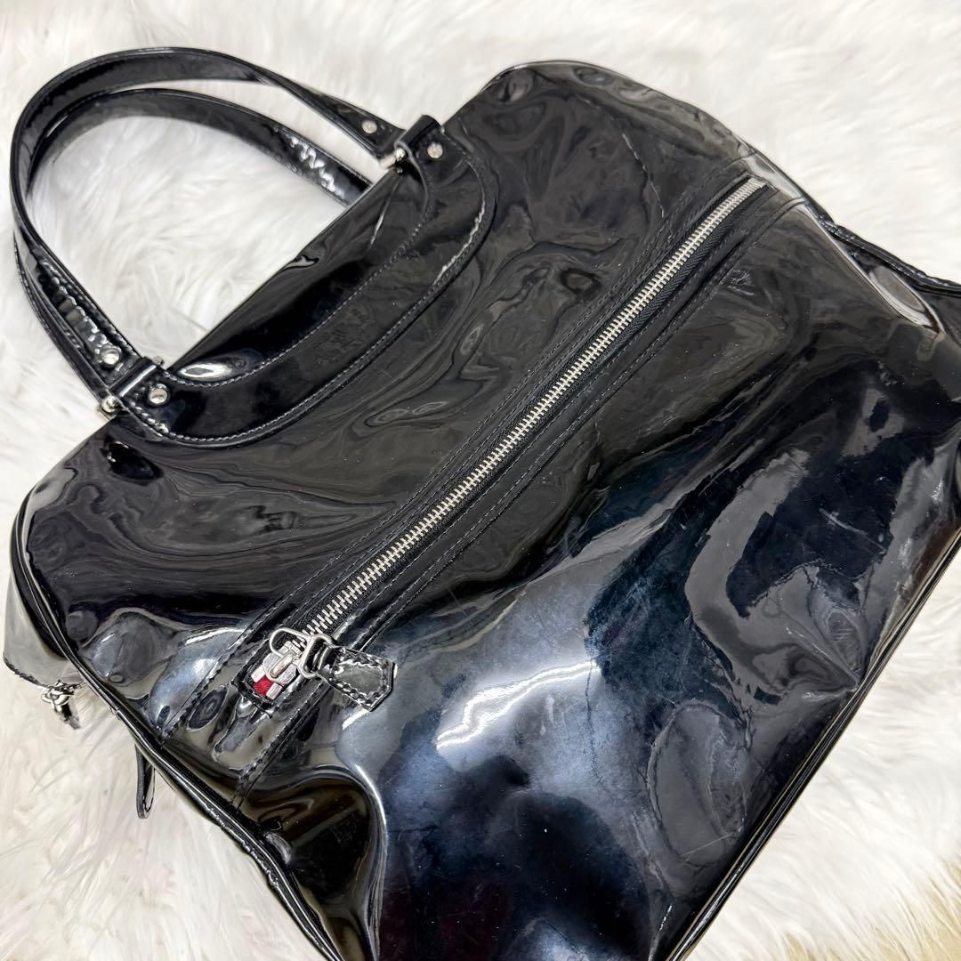 JACQUES LE CORRE ジャックルコー エナメルレザーハンドバッグ トート