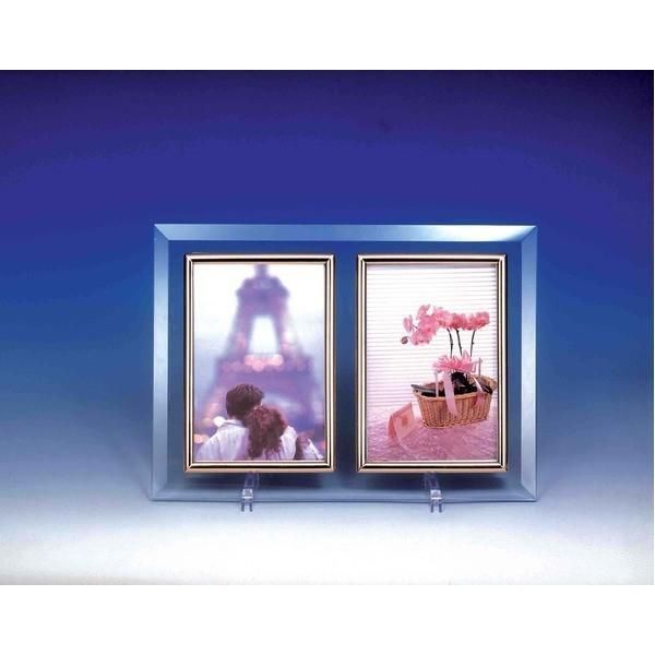 クリスタル フォトフレーム 写真立て L版ペア L版対応 127×89mm