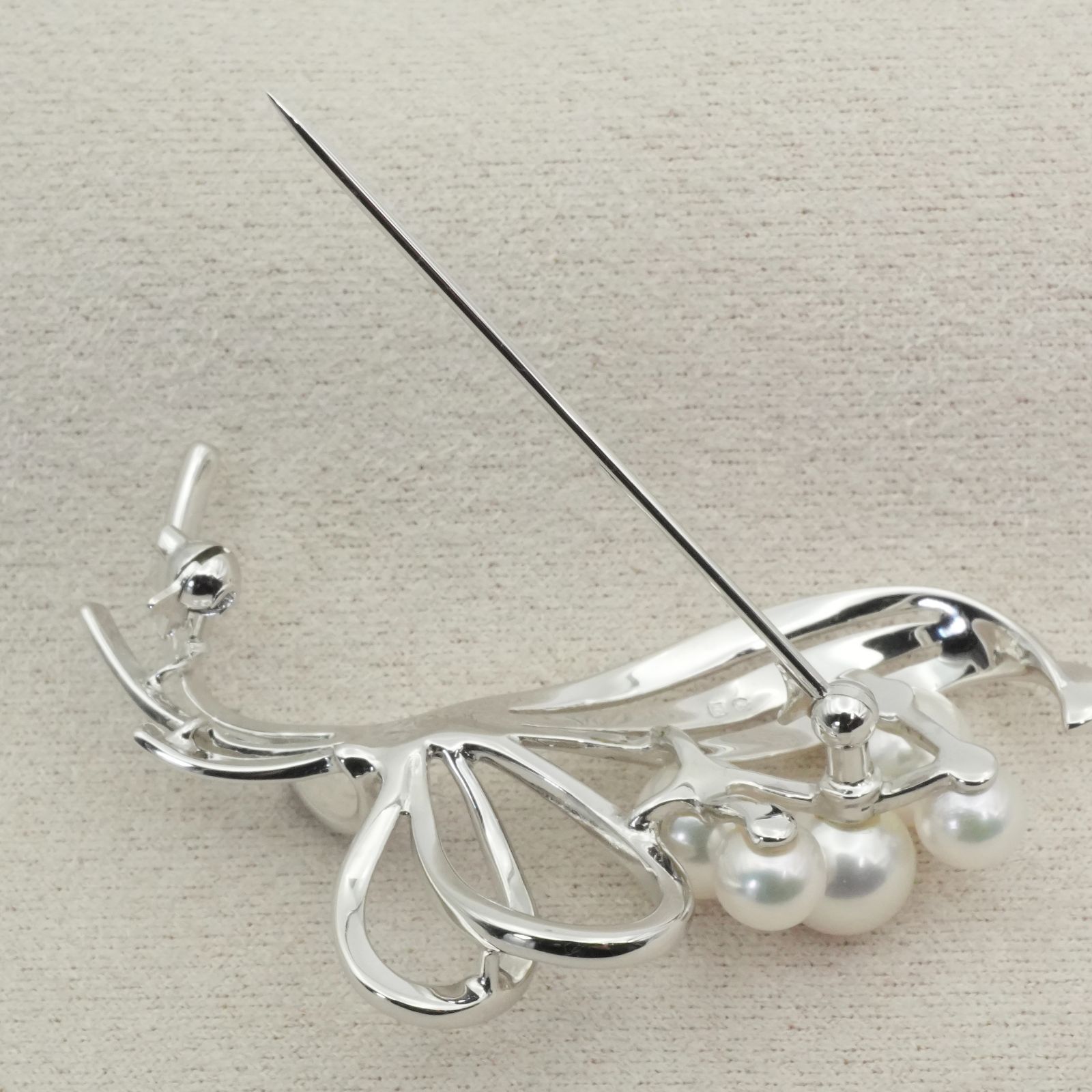 美品 ミキモト 花束 ブローチ シルバー パール MIKIMOTO/24-46 - メルカリ