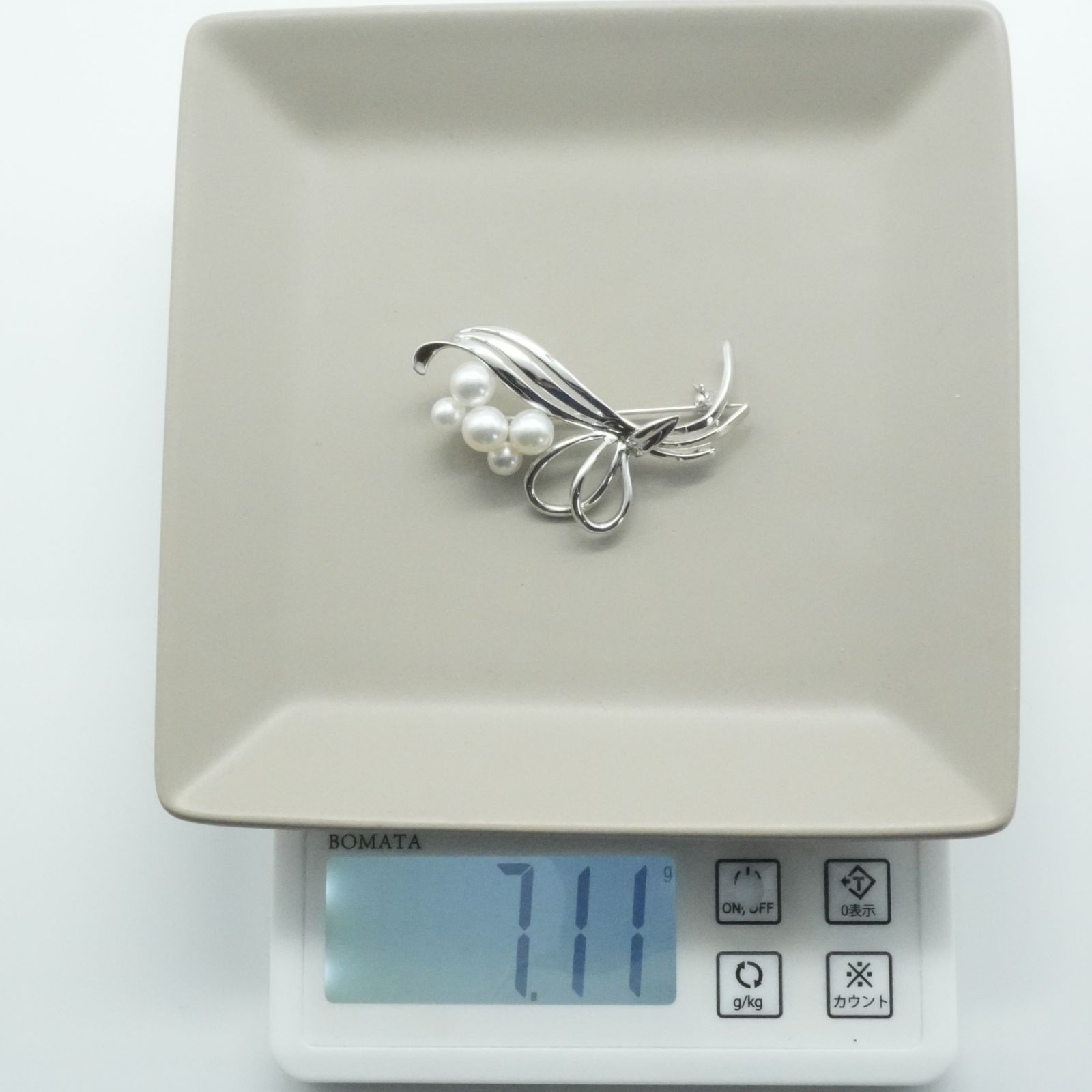 美品 ミキモト 花束 ブローチ シルバー パール MIKIMOTO/24-46 - メルカリ