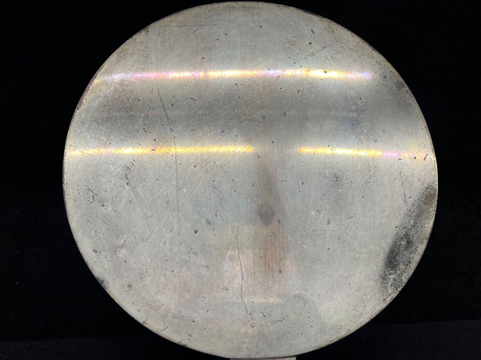 銅鏡 / 天下一 岩井丹波守正保 】古い鏡 手鏡 古鏡 骨董品