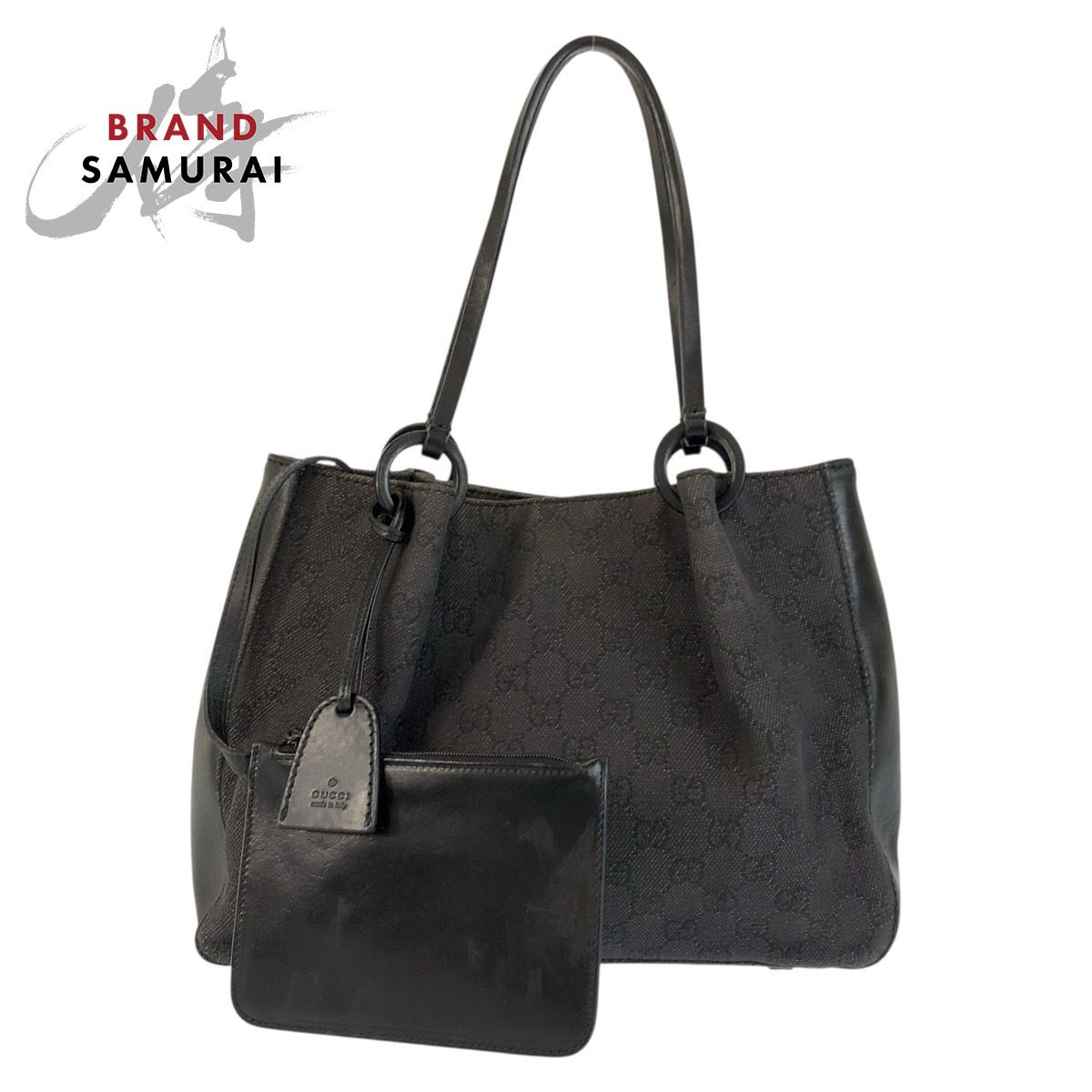GUCCI グッチ ブラック 黒 GGキャンバス/レザー 101919 トートバッグ