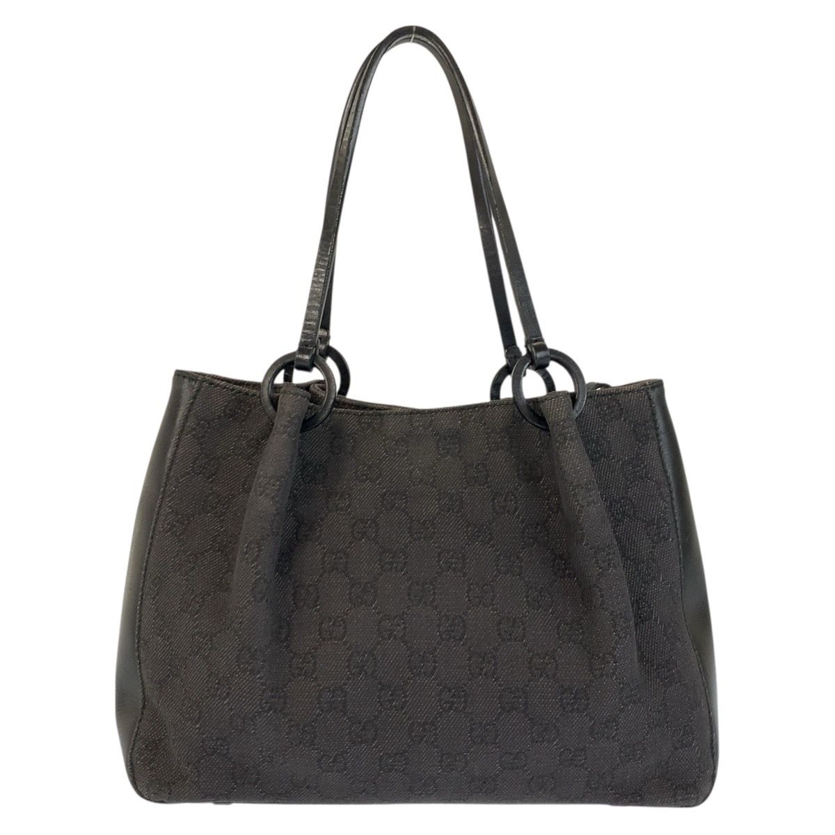 GUCCI グッチ ブラック 黒 GGキャンバス/レザー 101919 トートバッグ