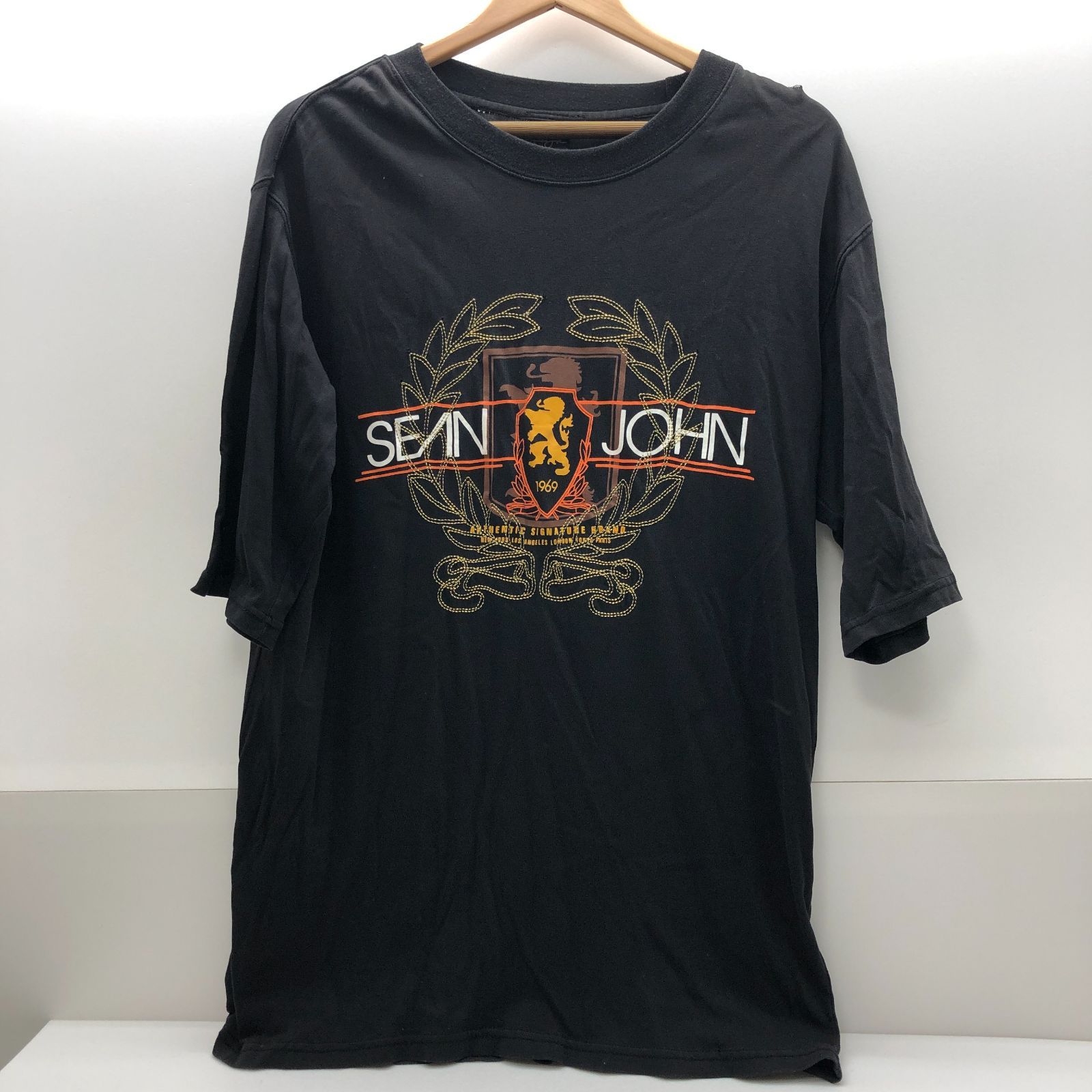Sean John メンズ Tシャツ XLサイズ ブラック 黒 ショーンジョン