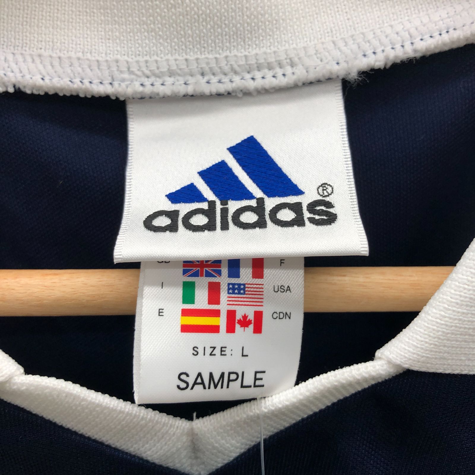 未使用/タグ付き】adidas サッカー 半袖シャツ Lサイズ 襟付き