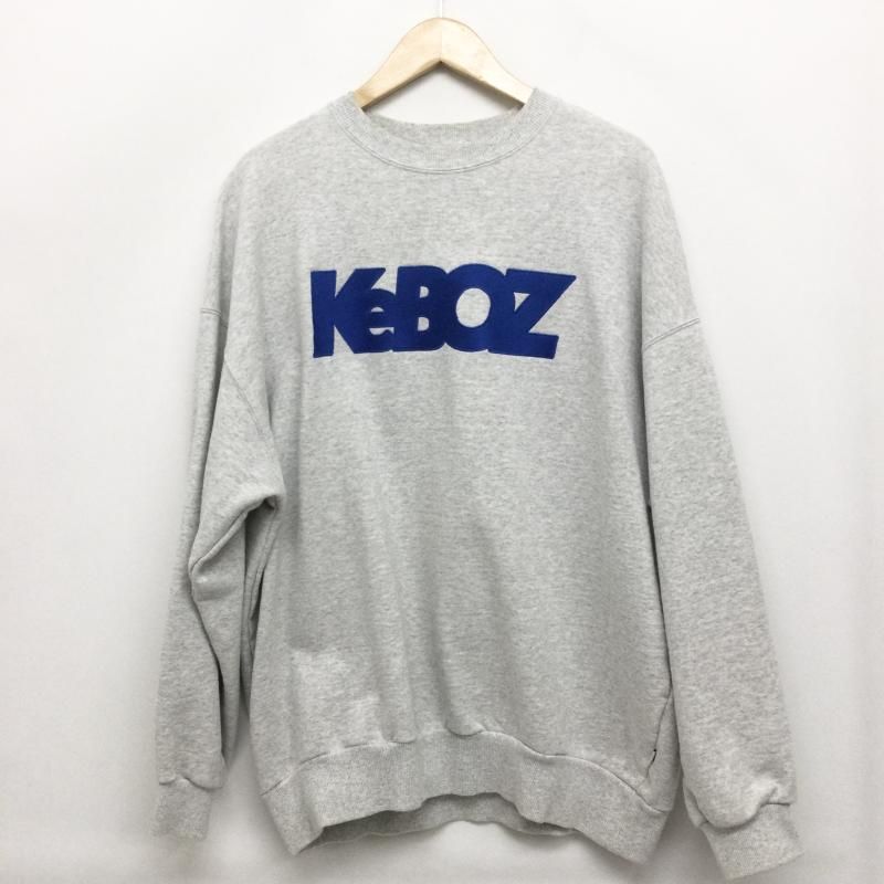 ケボズ KEBOZ スウェット ロゴ刺繍 グレー ゆったり メンズ L ISItems