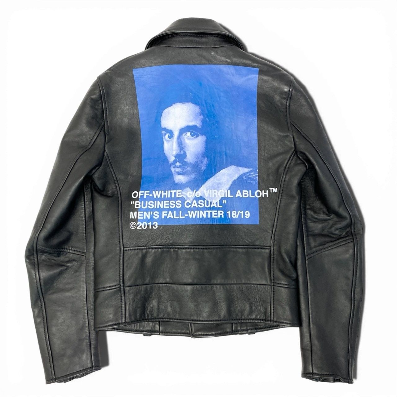 38c3 OFF-WHITE オフホワイト BERNINI レザージャケット ライダース 