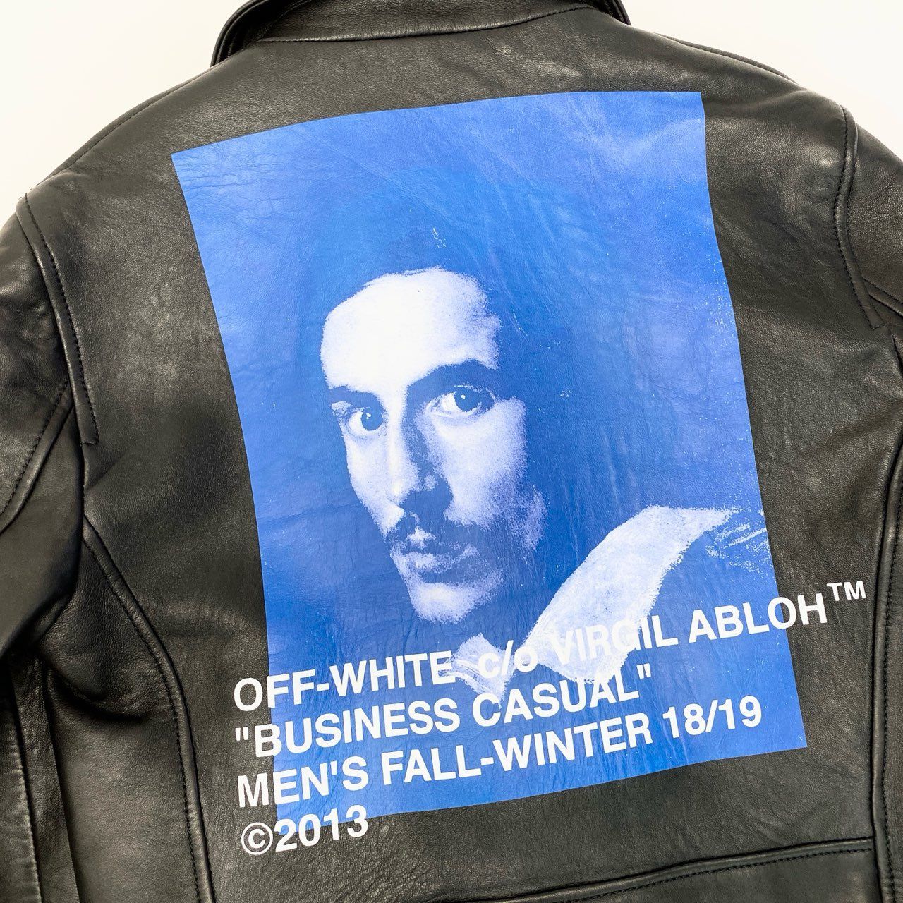 38c3 OFF-WHITE オフホワイト BERNINI レザージャケット ライダース 