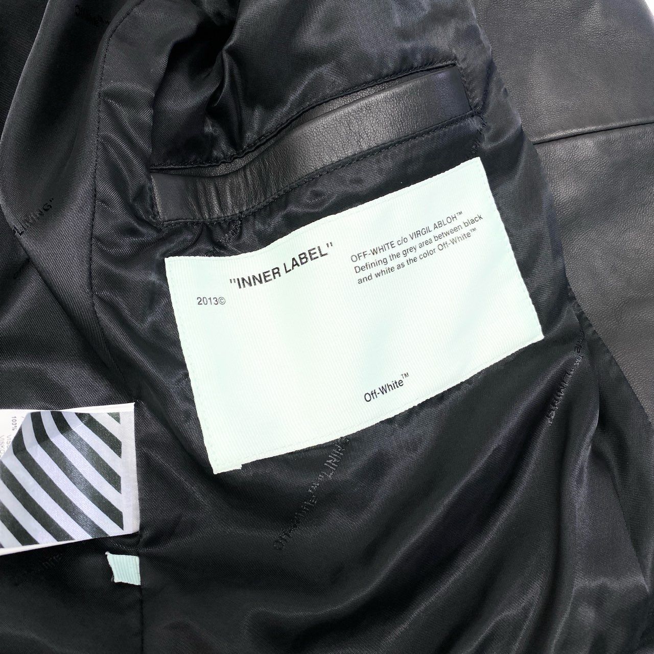 38c3 OFF-WHITE オフホワイト BERNINI レザージャケット ライダース
