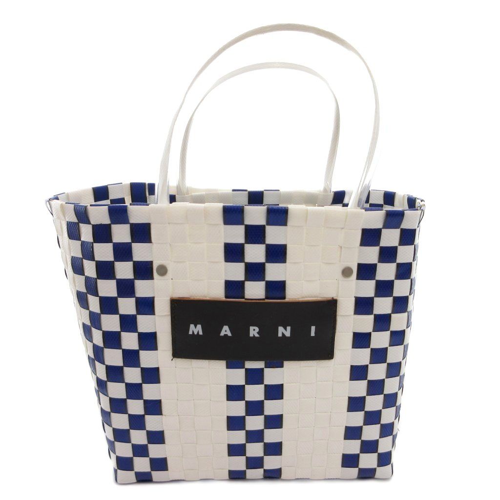 マルニ MARNI フラワーカフェ ピクニックバッグ トート ブロック ロゴ