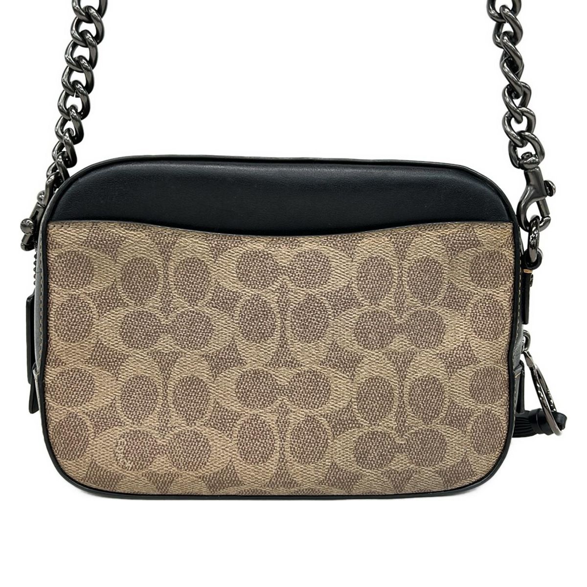 COACH(コーチ) ショルダーバッグ シグネチャー柄 31652 カーキ×黒 