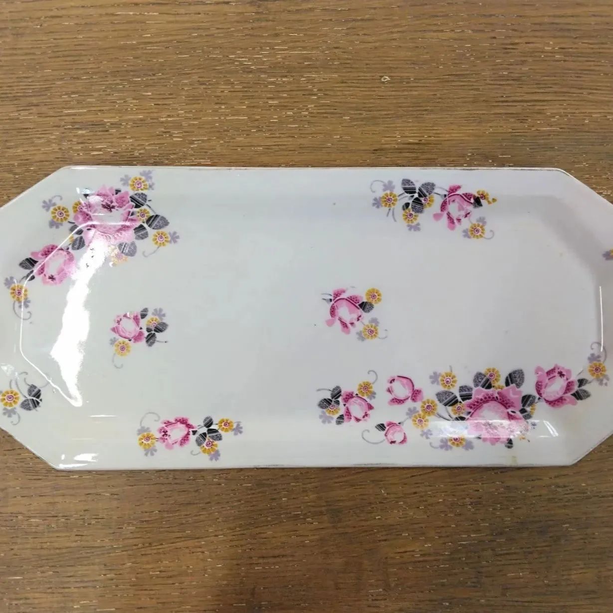 リモージュ プレート皿 Limoges France ケーキ皿 長皿 フランス 白磁花