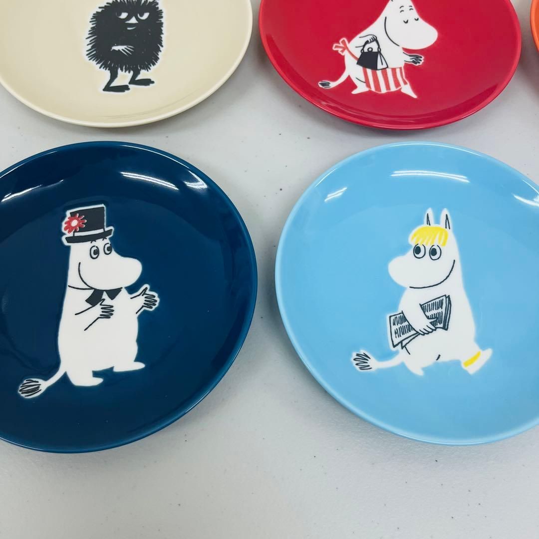 Z279-73256 未使用品 ムーミン 小皿 6枚セット 日本製 カラフル