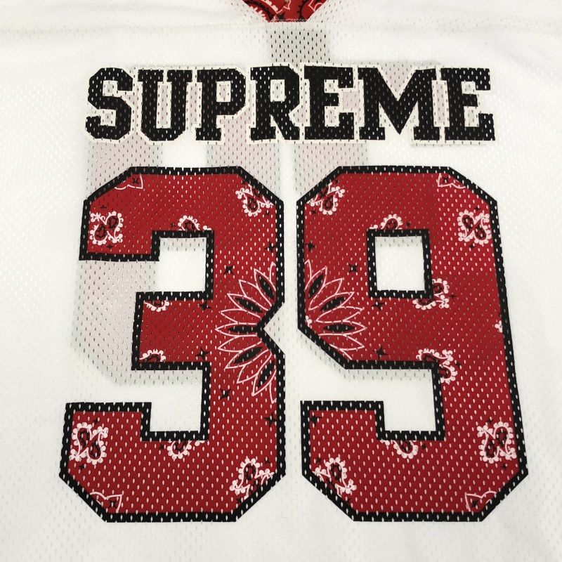 中古】Supreme 25SS Bandana Football Jersey 半袖シャツ XL ホワイト
