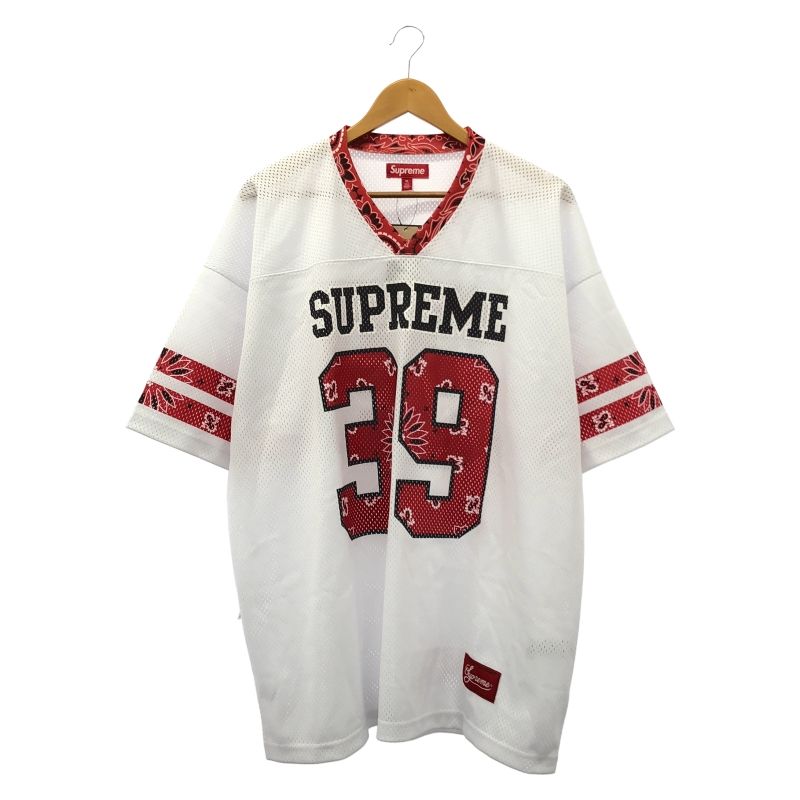 中古】Supreme 25SS Bandana Football Jersey 半袖シャツ XL ホワイト